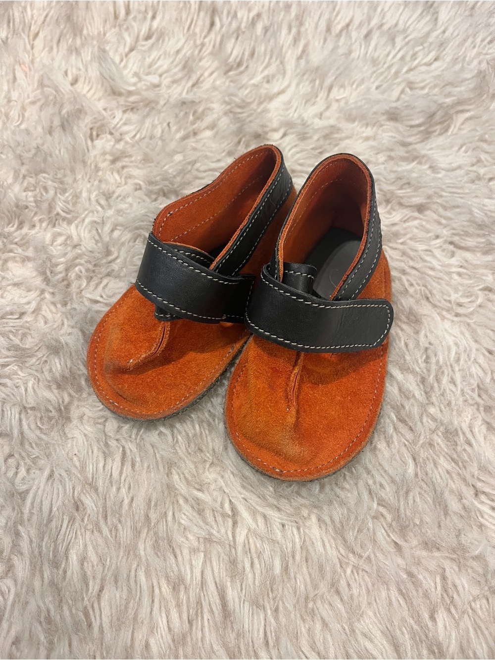 Vintage Dingo Leather Baby Booties